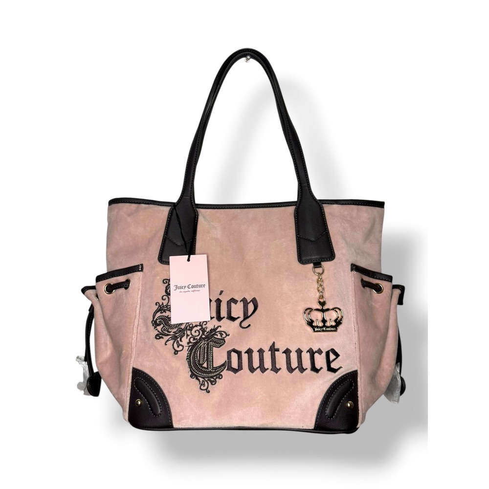 Juicy Couture Renaissance Tote Bag Pink Velvet Velour Y2K 2000s Revival NEW